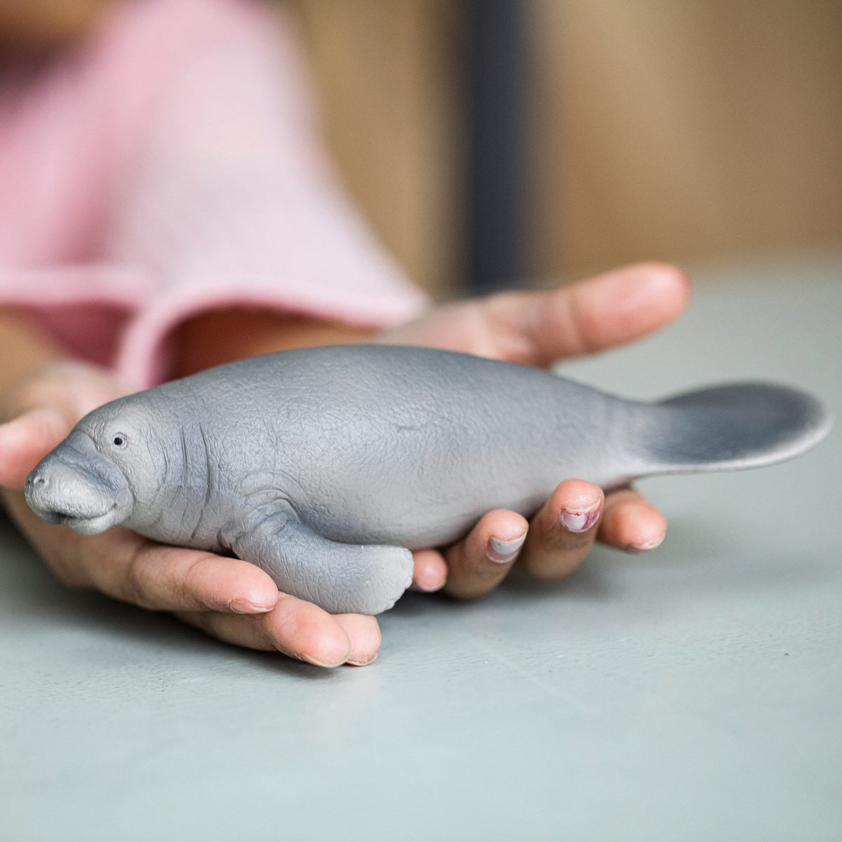 Schleich Wild Life Realistic Manatee Figurine – Authentic, Highly Detailed Marine Animal Toy for Ages 3+