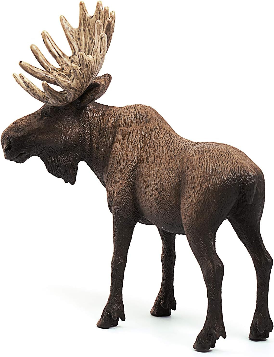 Schleich Wild Life Moose Bull Figurine – Realistic Animal Toy for Kids 3-8