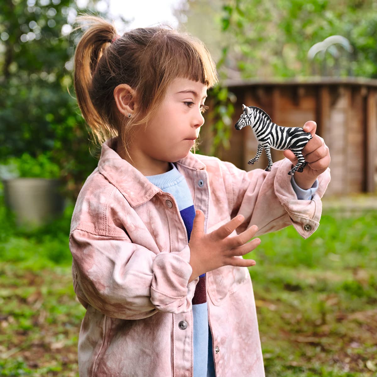 Schleich Wild Life Realistic Female Zebra Figurine – Durable Educational Toy for Kids 3+