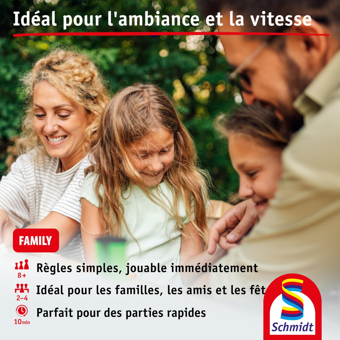 Ligretto Red Card Game by Schmidt – 2-4 Players, 10-Minute Family Play (Ages 8+) English Version