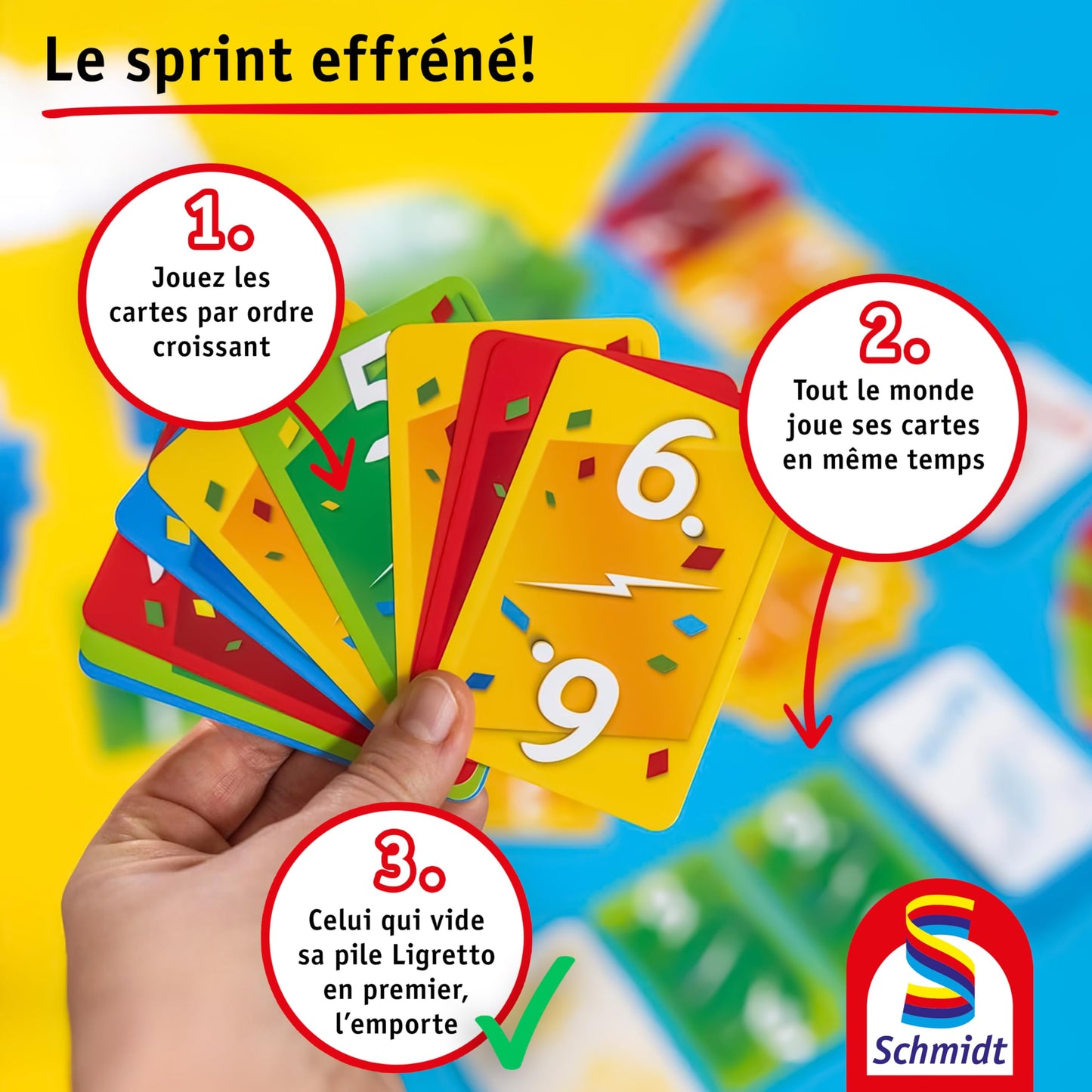 Ligretto Red Card Game by Schmidt – 2-4 Players, 10-Minute Family Play (Ages 8+) English Version