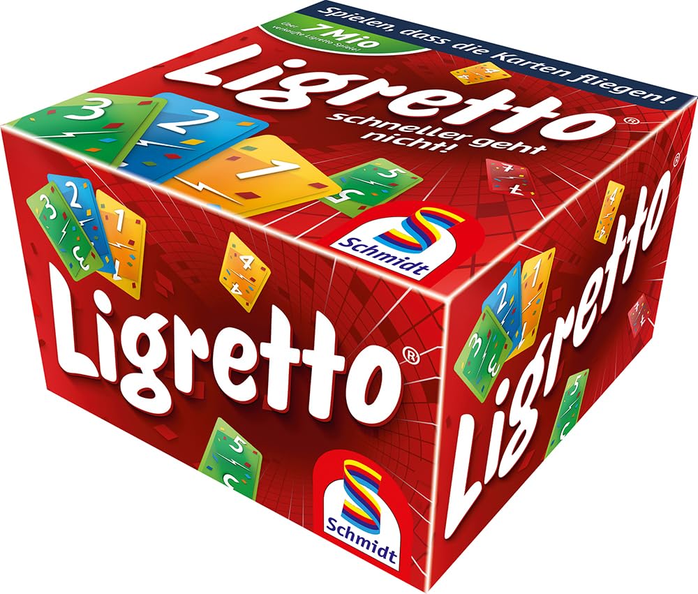 Ligretto Red Card Game by Schmidt – 2-4 Players, 10-Minute Family Play (Ages 8+) English Version