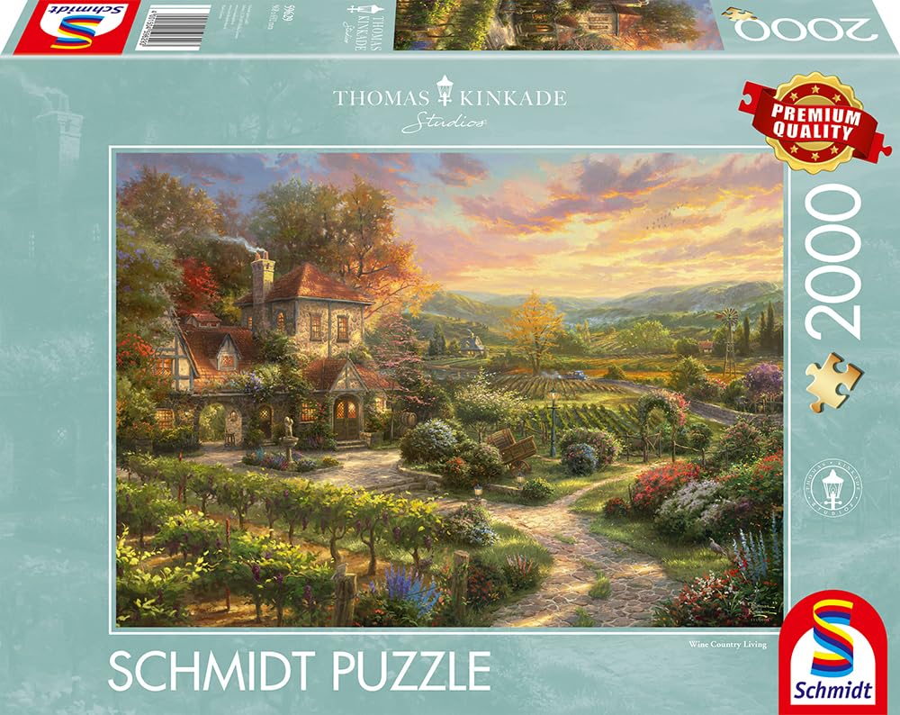 Schmidt Spiele | Thomas Kinkade: In The Vineyards 2000pc Puzzle | Ages 12+