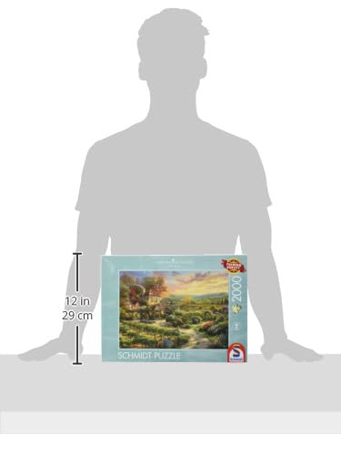 Schmidt Spiele | Thomas Kinkade: In The Vineyards 2000pc Puzzle | Ages 12+