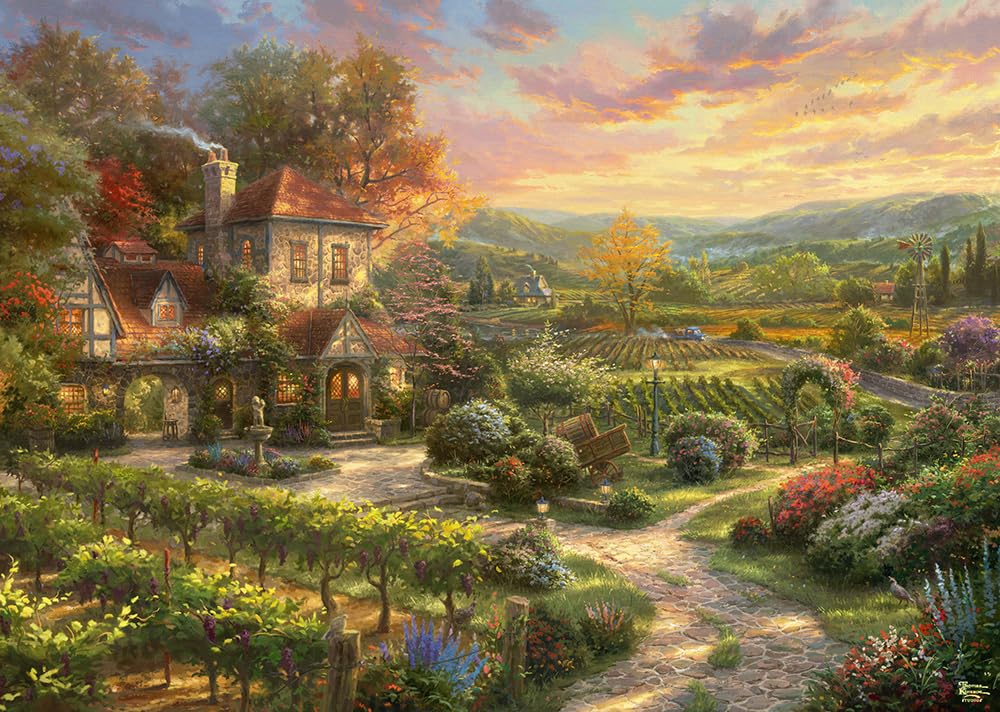 Schmidt Spiele | Thomas Kinkade: In The Vineyards 2000pc Puzzle | Ages 12+