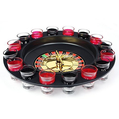 Schramm Evelots Drinking Shot Roulette Game – 16 Glasses Included – Casino Style