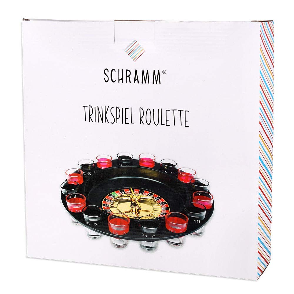 Schramm Evelots Drinking Shot Roulette Game – 16 Glasses Included – Casino Style