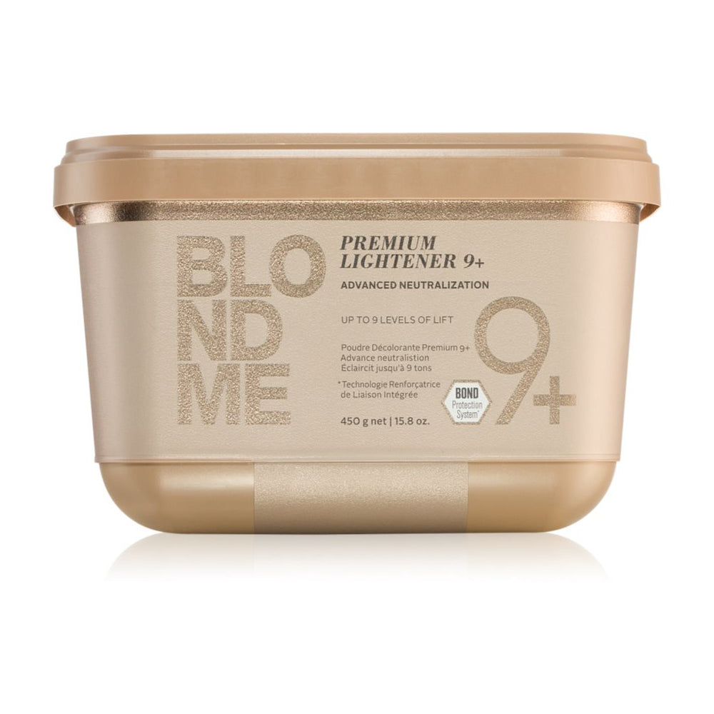 Schwarzkopf BLONDME Premium Lightener 9+ with Anti-Yellow Effect for Professional Blonde Transformations (450g)