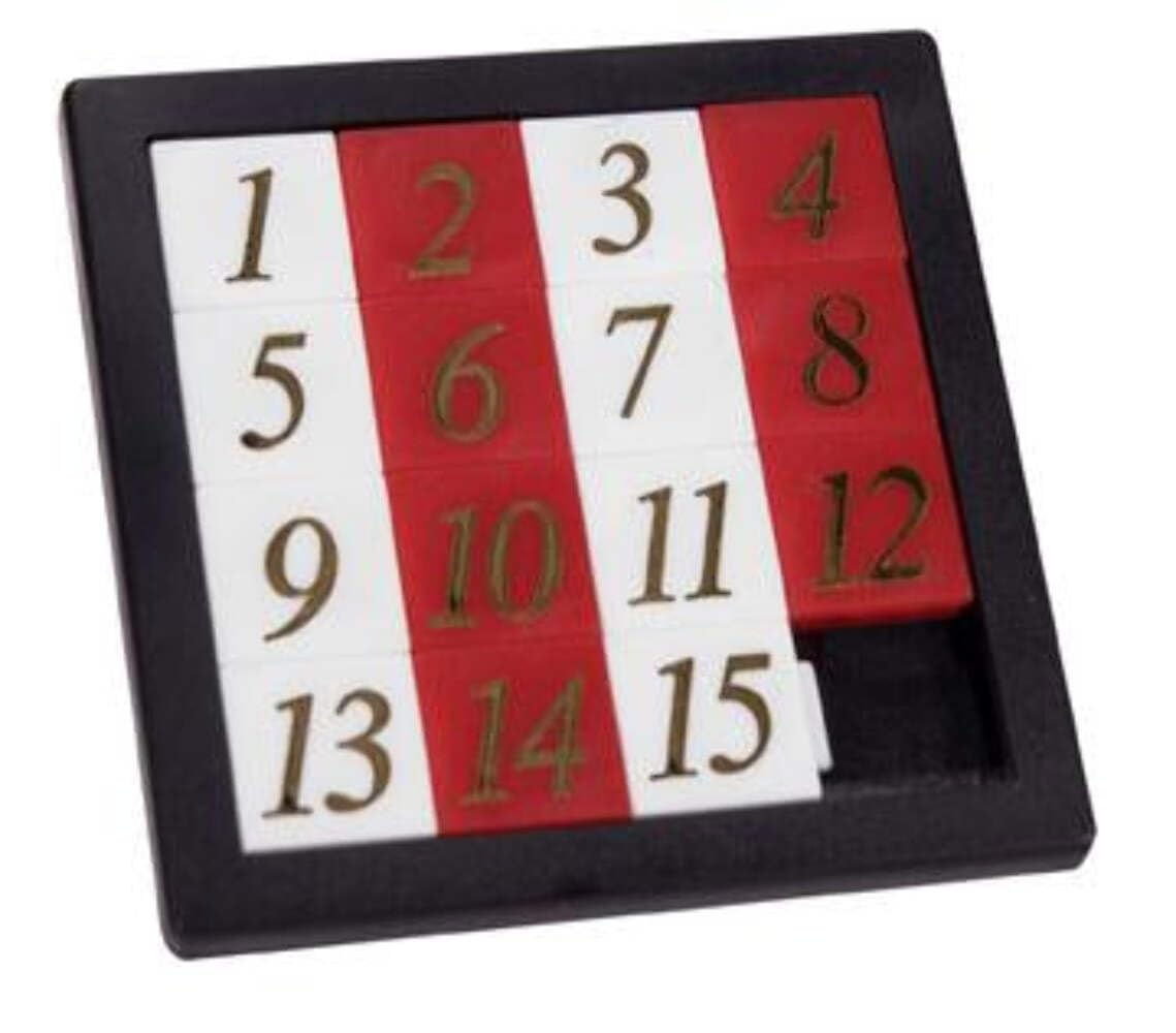 Schylling 15 Puzzle - Classic 2.5-Inch Slide Puzzle in Clear Case