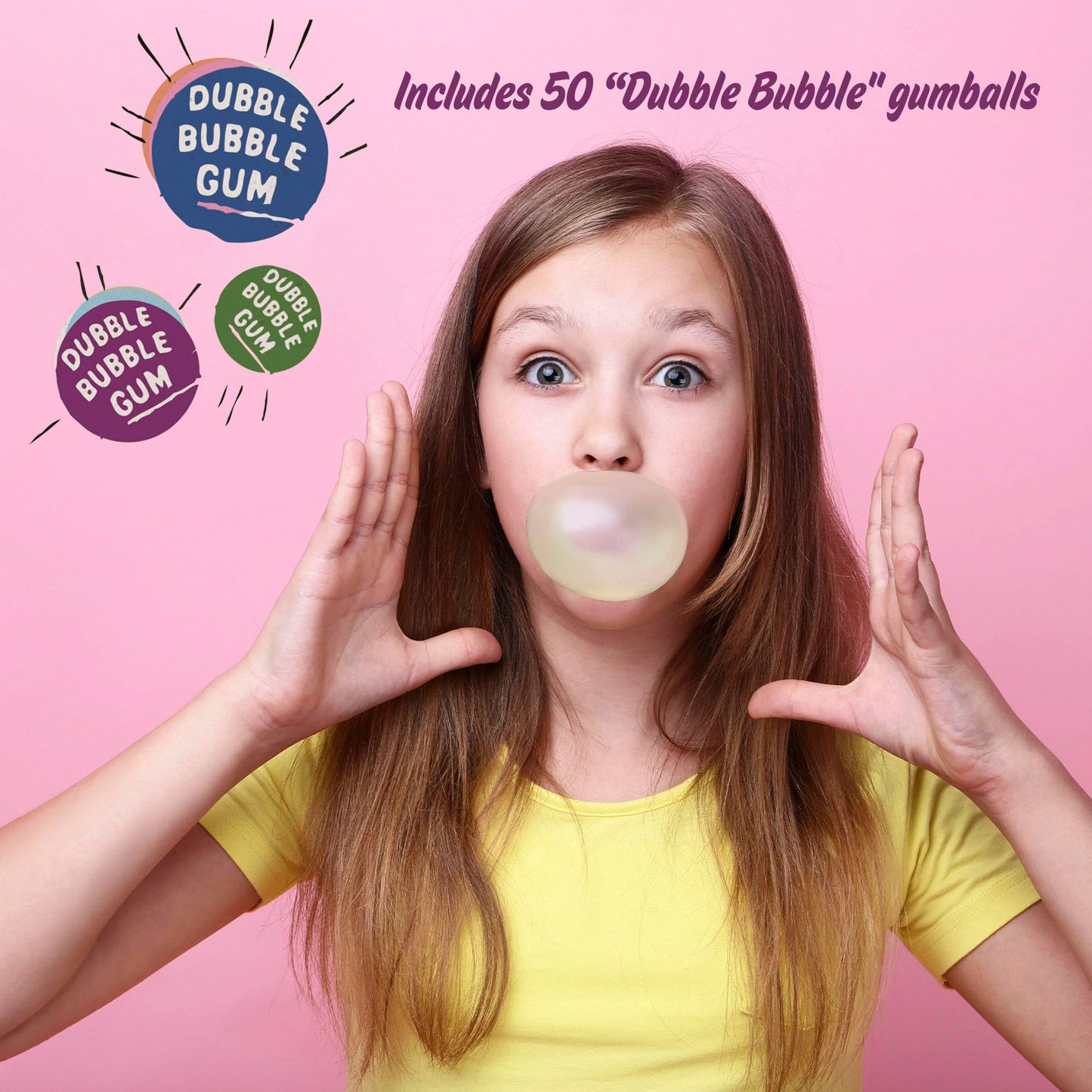 Schylling Classic Retro Gumball Coin Bank – 8.5-inch Tall with 50+ Dubble Bubble Gumballs | Ages 3+