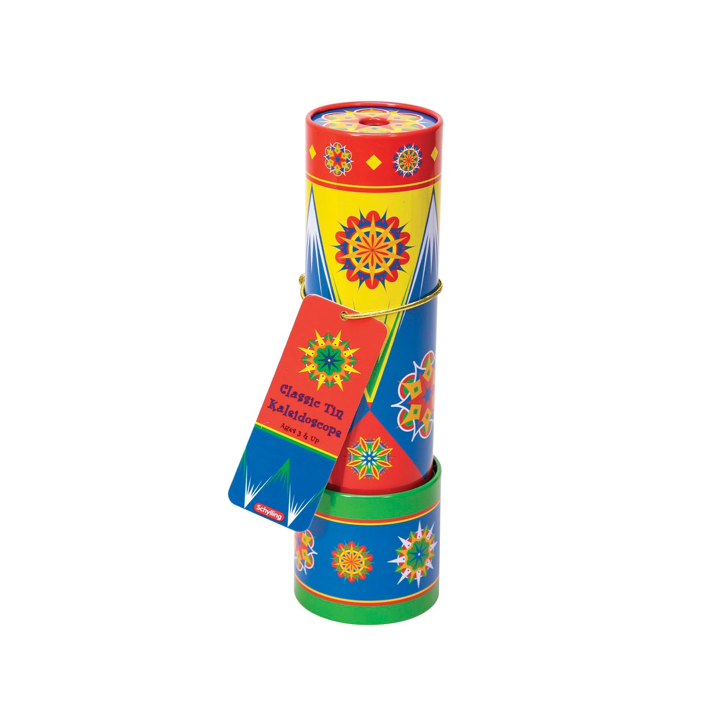 Schylling Classic Tin Kaleidoscope - Durable Metal Toy for Colorful Pattern-Changing Fun (Ages 3+)