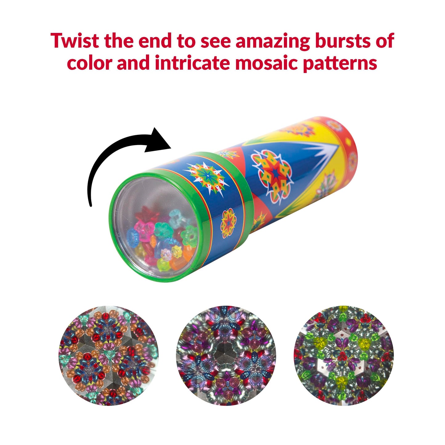 Schylling Classic Tin Kaleidoscope - Durable Metal Toy for Colorful Pattern-Changing Fun (Ages 3+)