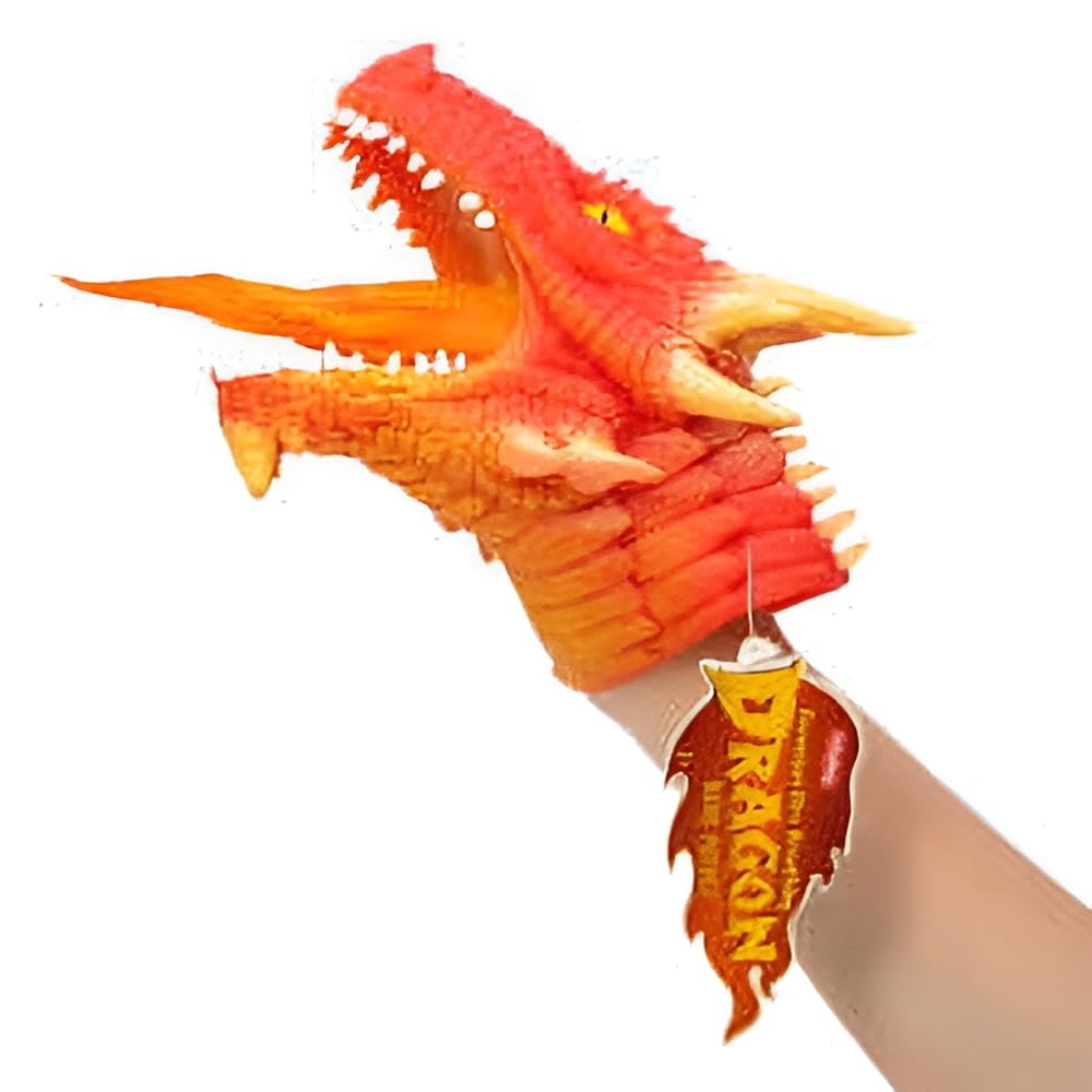 Schylling Dragon Hand Puppet - Expressive Dragon Puppet for Storytelling