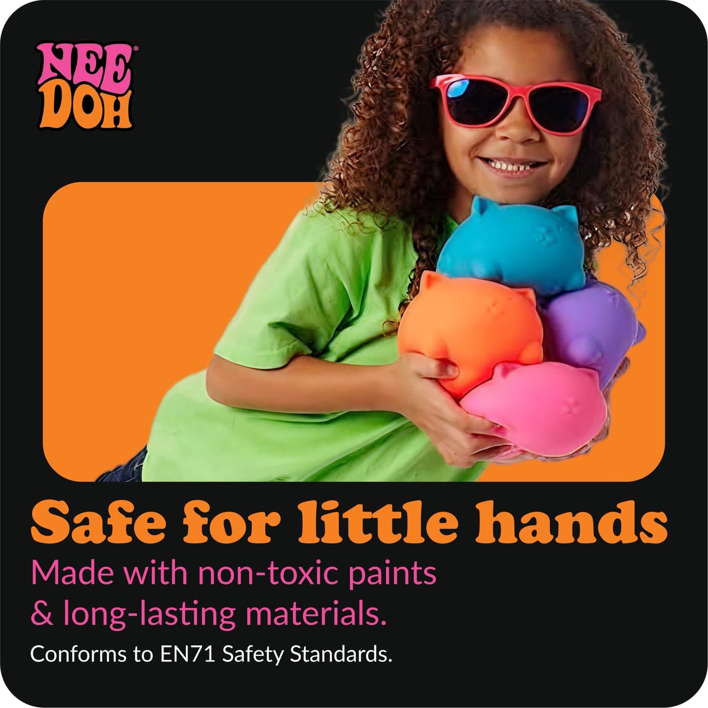 Schylling NeeDoh Super Cool Cat – Sensory Fidget Toy (Ages 3+)
