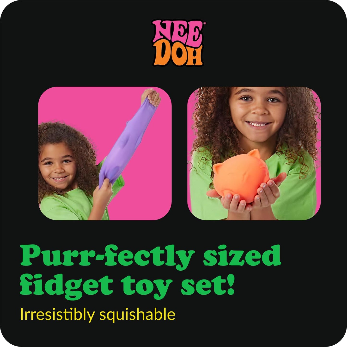 Schylling NeeDoh Super Cool Cat – Sensory Fidget Toy (Ages 3+)