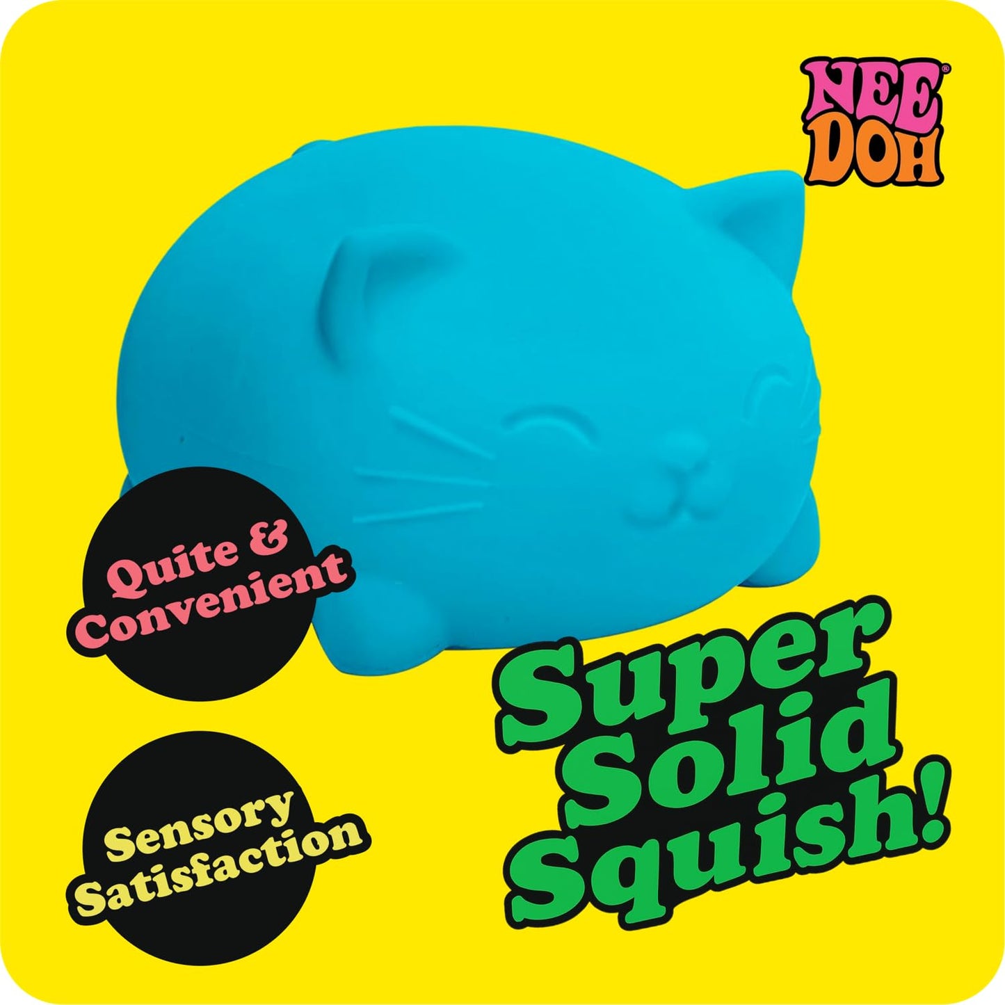 Schylling NeeDoh Super Cool Cat – Sensory Fidget Toy (Ages 3+)