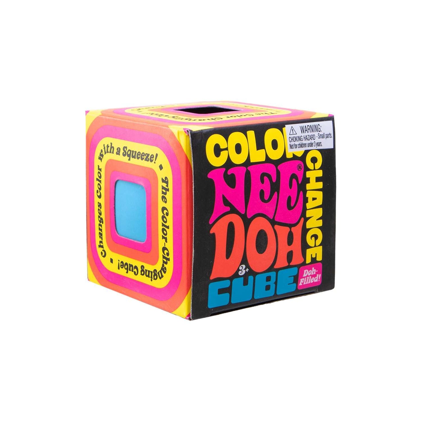 Schylling Nee Doh Color Change Cube – Sensory Squeeze Toy (Colors May Vary)