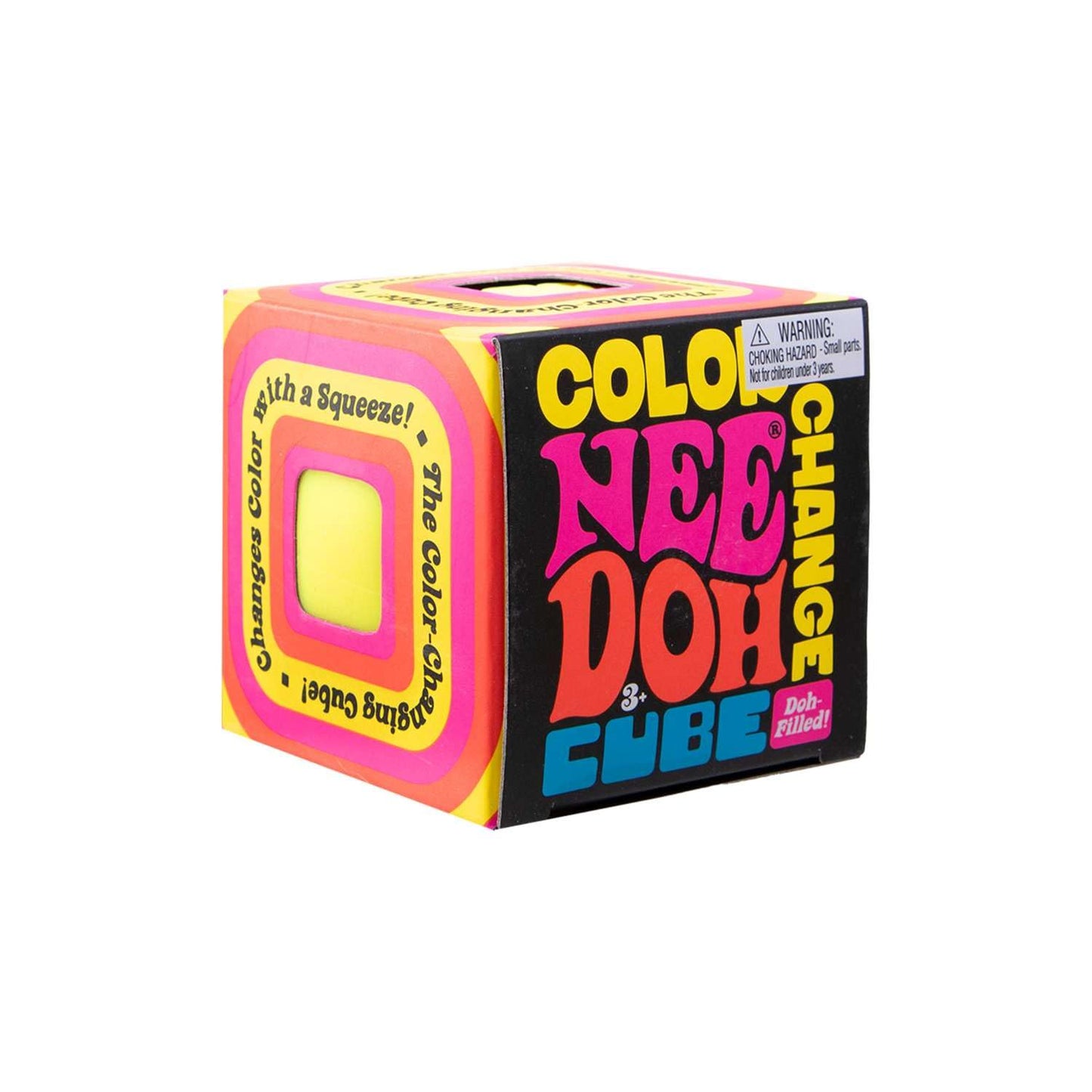 Schylling Nee Doh Color Change Cube – Sensory Squeeze Toy (Colors May Vary)