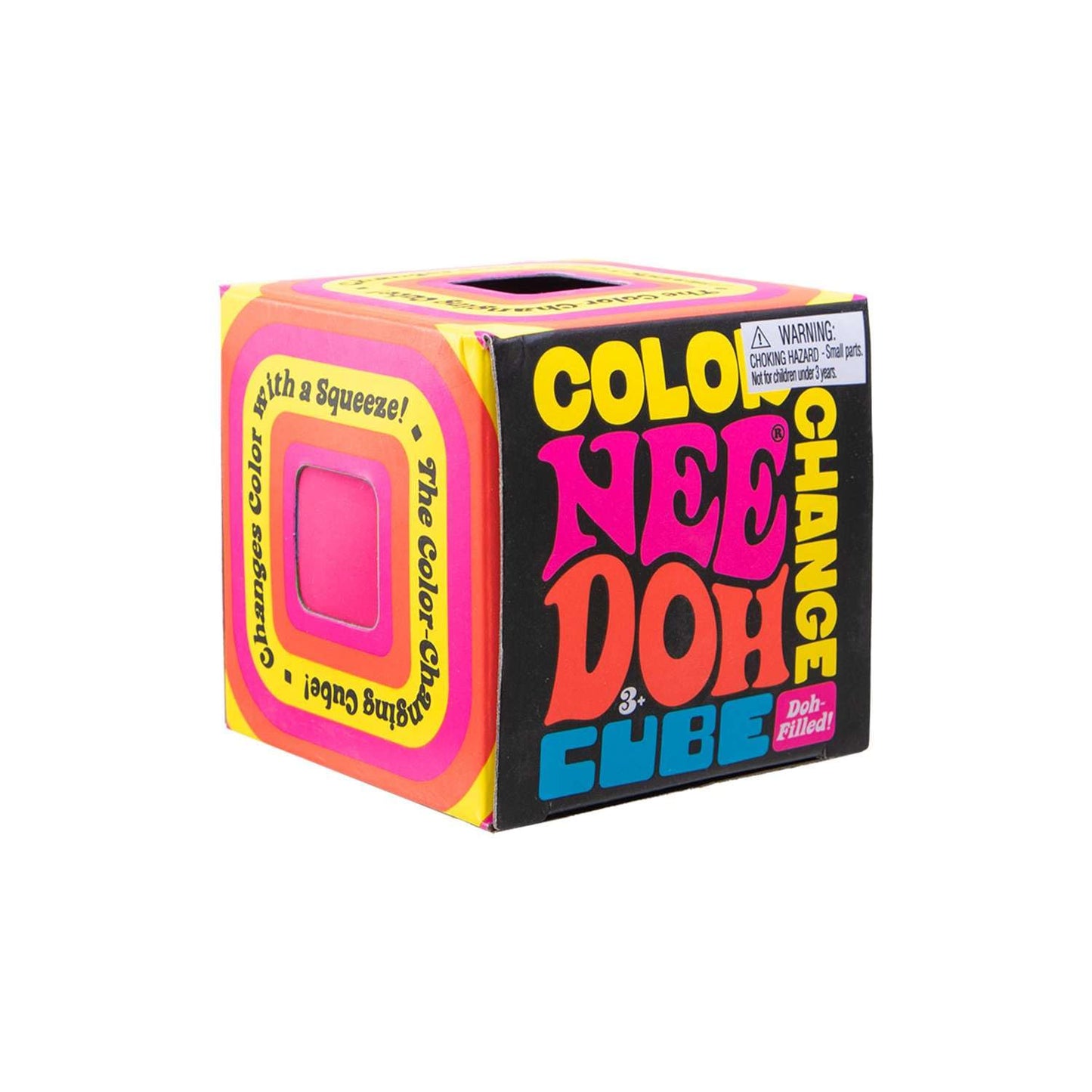 Schylling Nee Doh Color Change Cube – Sensory Squeeze Toy (Colors May Vary)