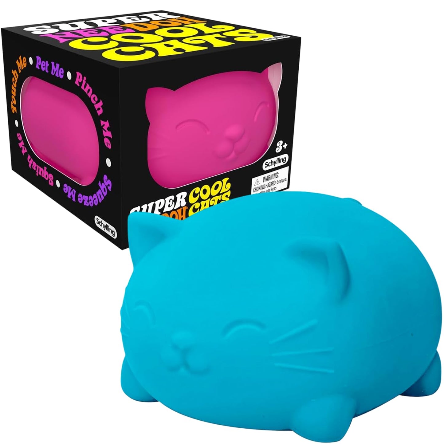 Schylling NeeDoh Super Cool Cat – Sensory Fidget Toy (Ages 3+)