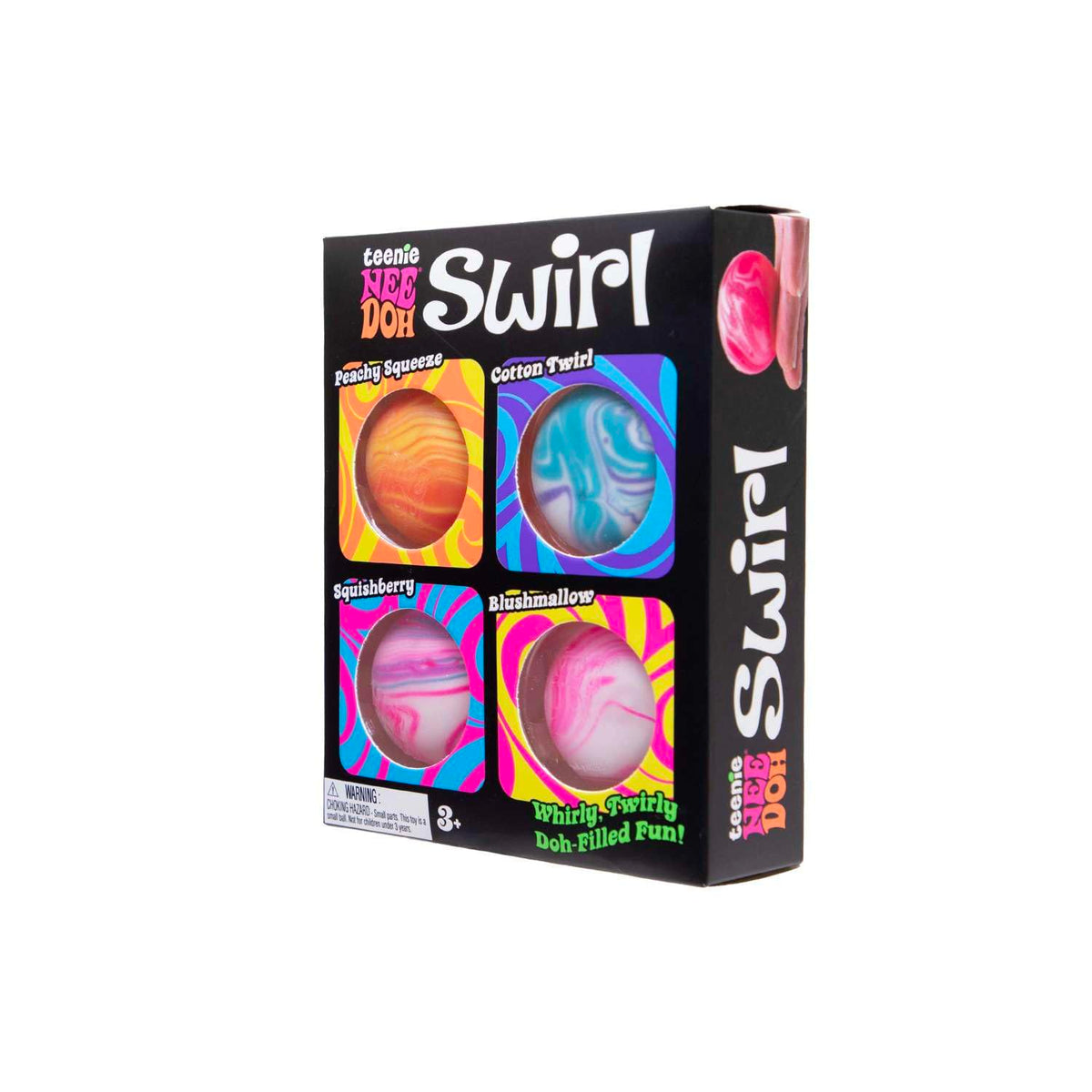 Schylling NeeDoh Teenie Swirl 4 Pack – Sensory Squeeze Toys, 1.5 Inch Diameter