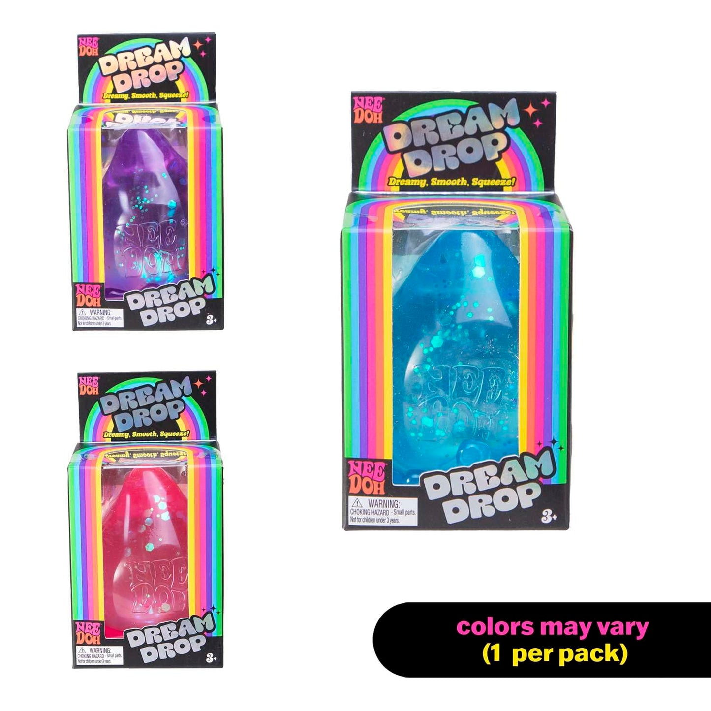 Schylling NeeDoh Dream Drop 3 Pack – Sensory Toy with Groovy Goo Filling