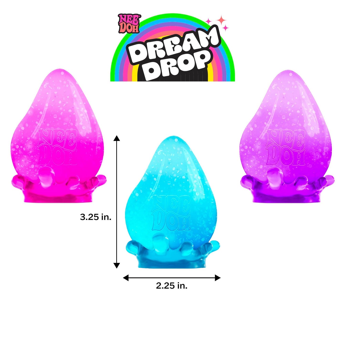 Schylling NeeDoh Dream Drop 3 Pack – Sensory Toy with Groovy Goo Filling