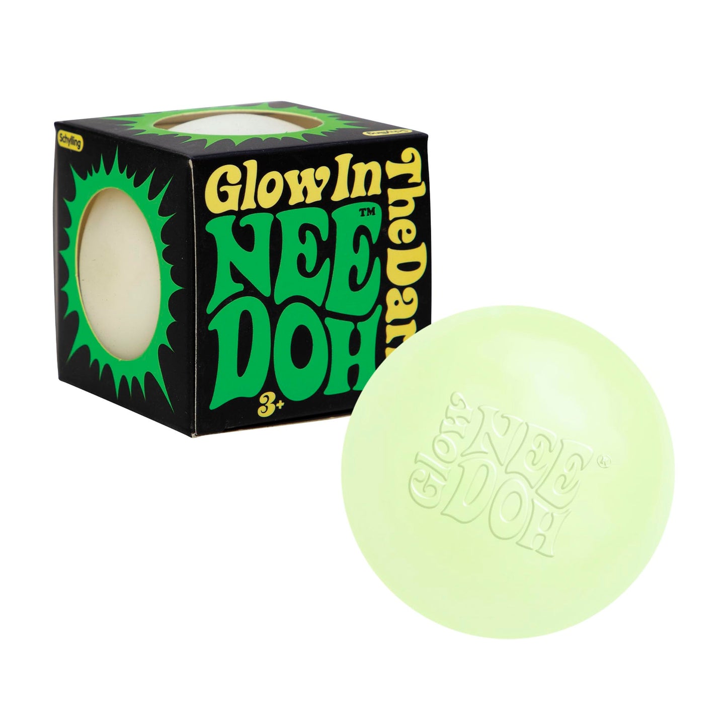 Schylling NeeDoh Glow in the Dark – Sensory Squeeze Toy 2.5in Glob