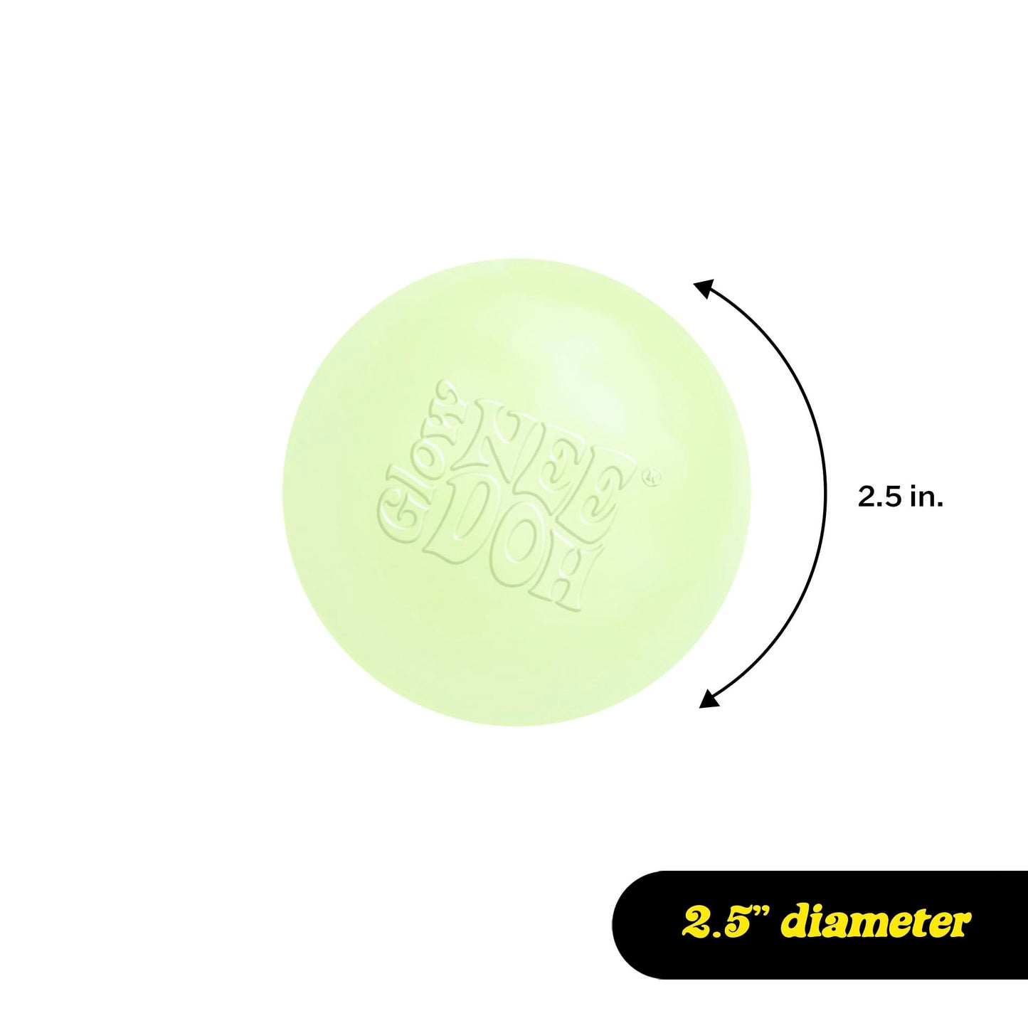 Schylling NeeDoh Glow in the Dark – Sensory Squeeze Toy 2.5in Glob