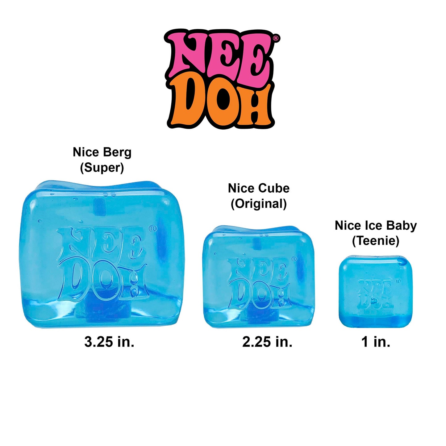 Schylling NeeDoh Nice Ice Baby - Sensory Squeeze Toy, 1.25-Inch Cube