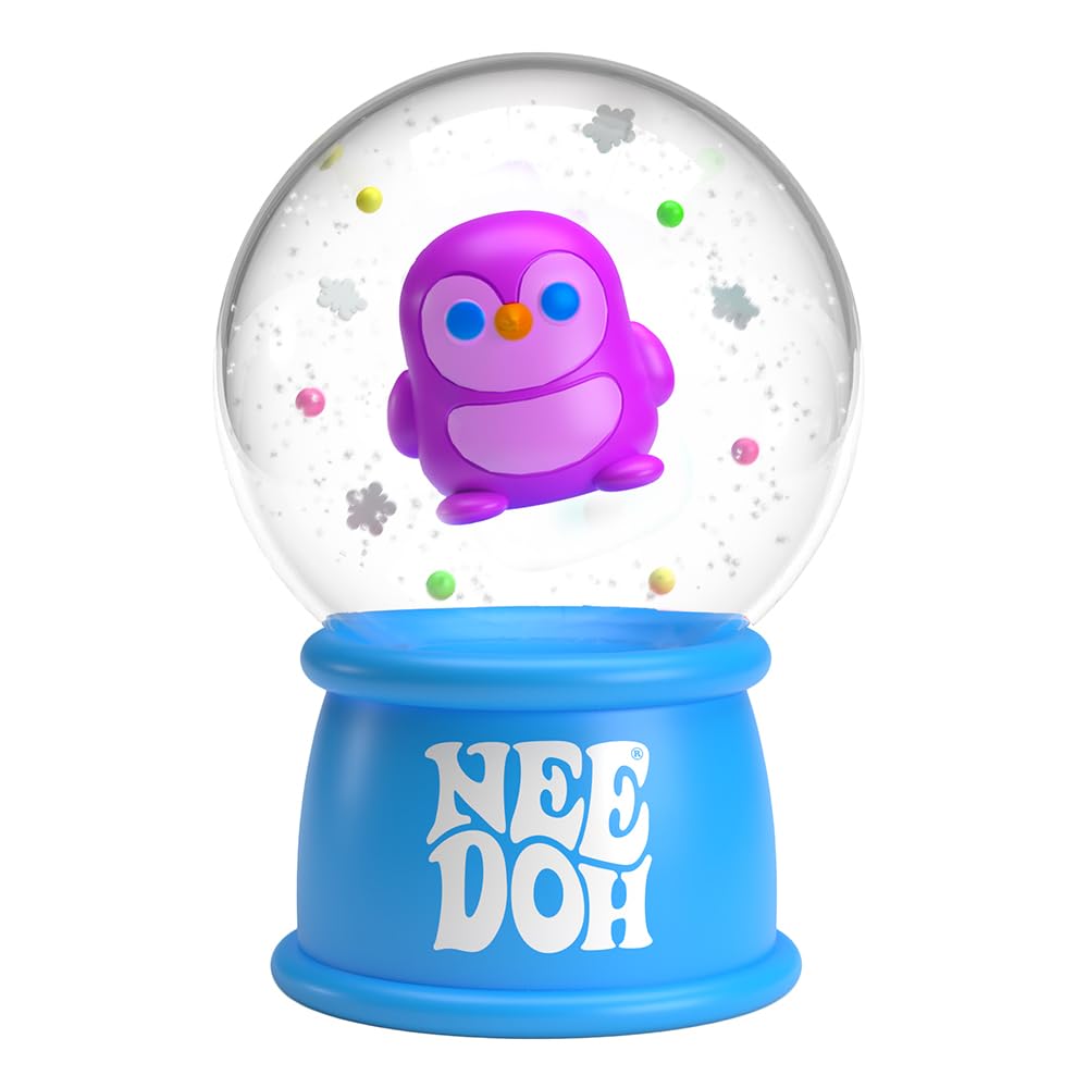 Schylling NeeDoh Squishmas Snow Globes — Squeeze Toy, Assorted Colors, Ages 3+