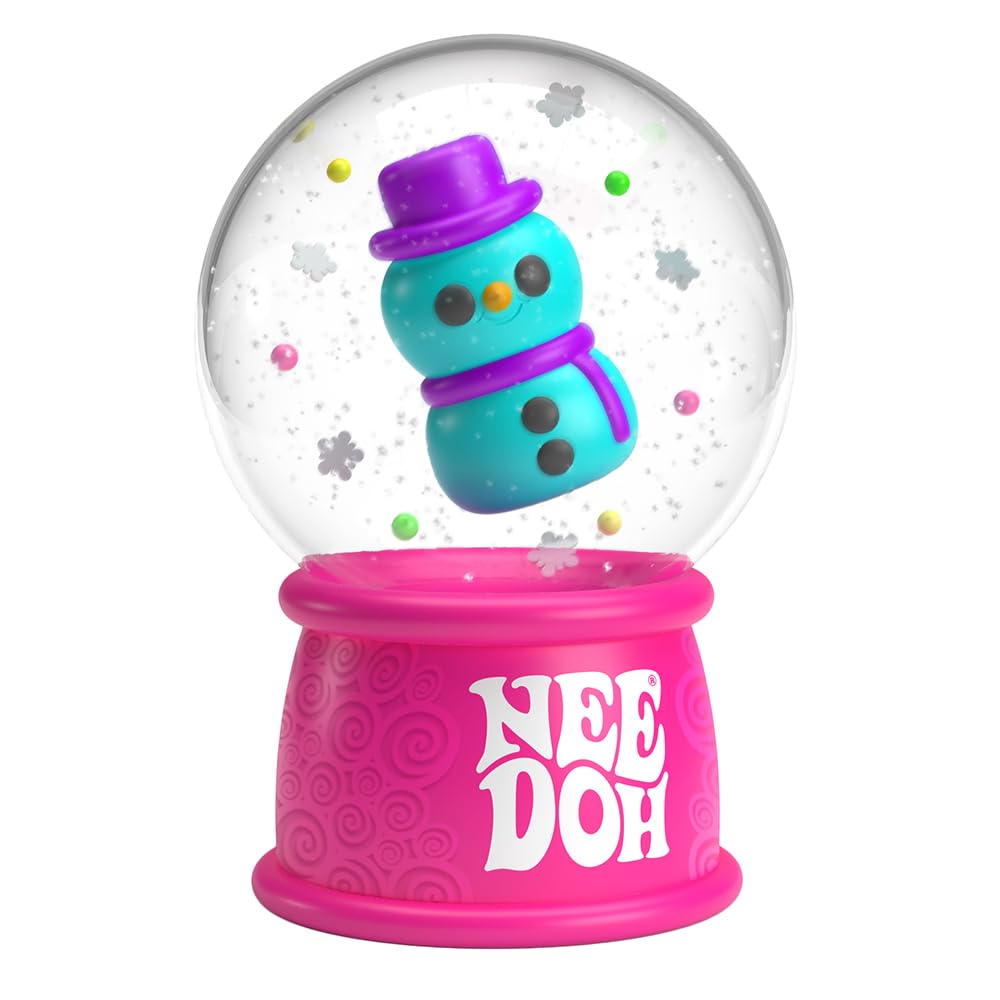 Schylling NeeDoh Squishmas Snow Globes — Squeeze Toy, Assorted Colors, Ages 3+