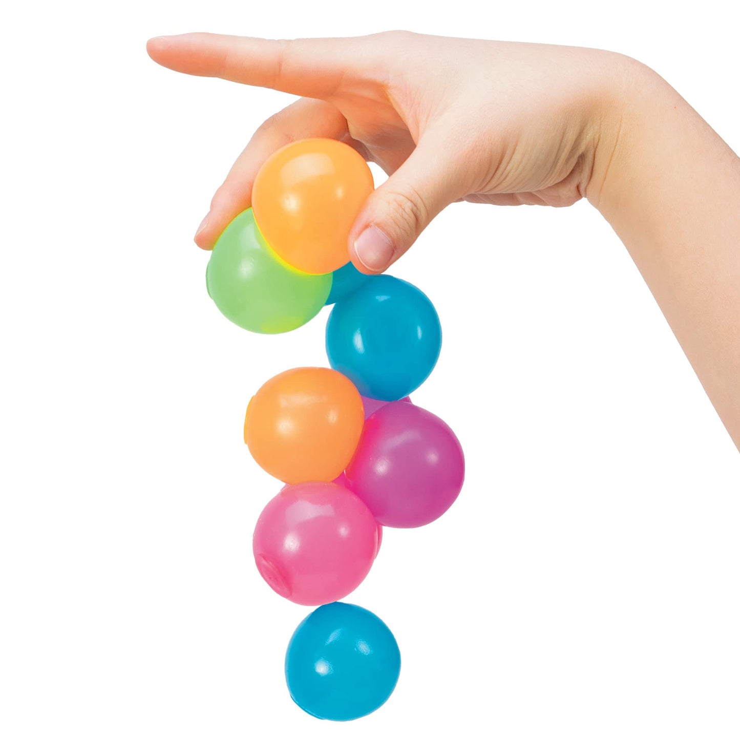 Schylling NeeDoh Stickums – Glow Sensory Squeeze Toy, Sticky Surface, 1.5in Wide (Color May Vary) – Pack of 1