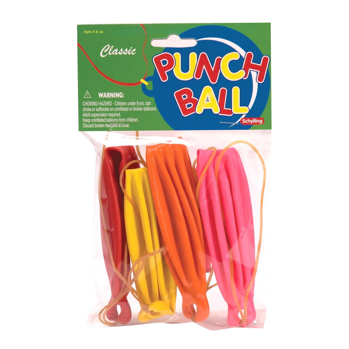 Schylling Punch Balloons – 4-Pack, Color May Vary