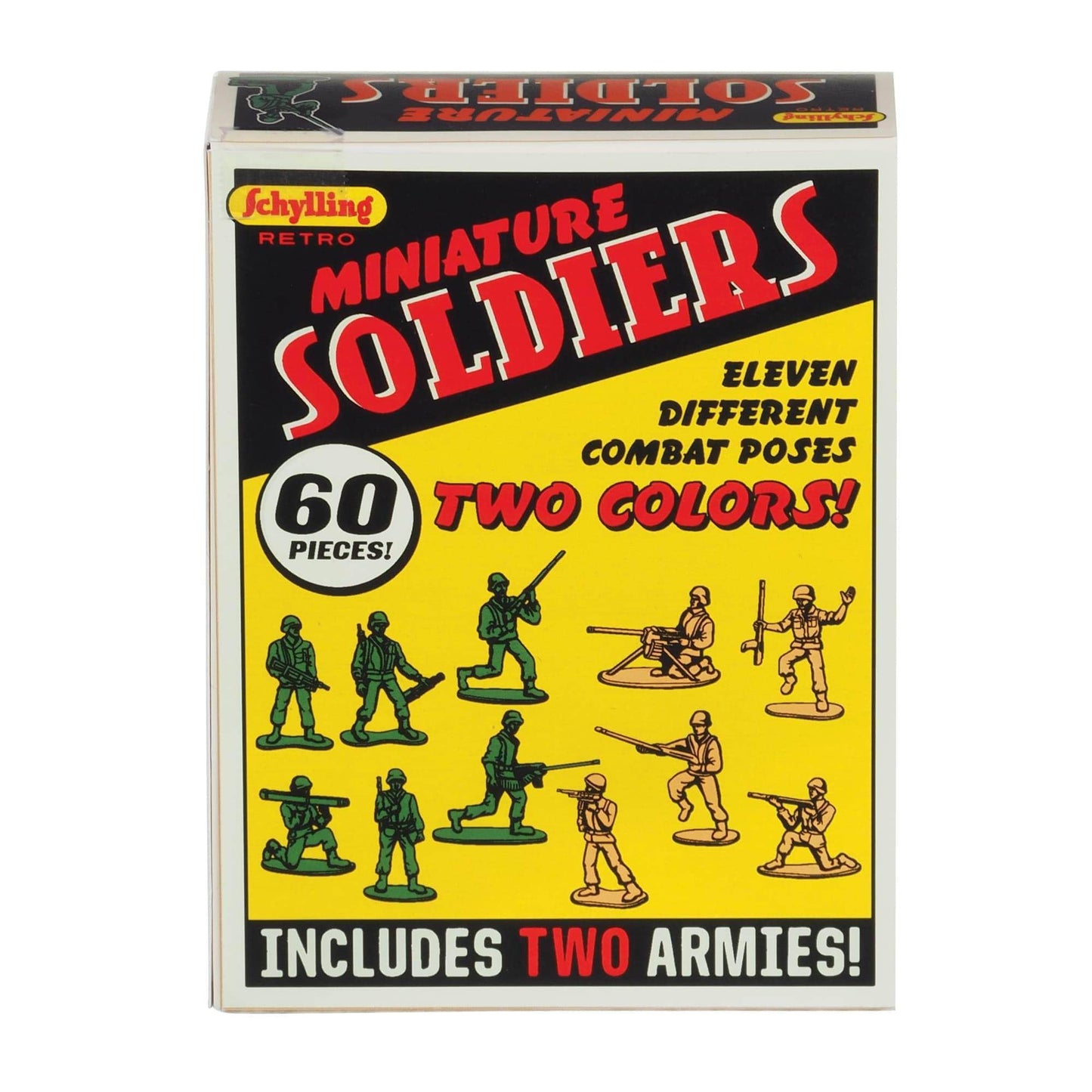 Schylling Retro Mini Soldiers 60 Piece – Classic Toy Soldiers Set