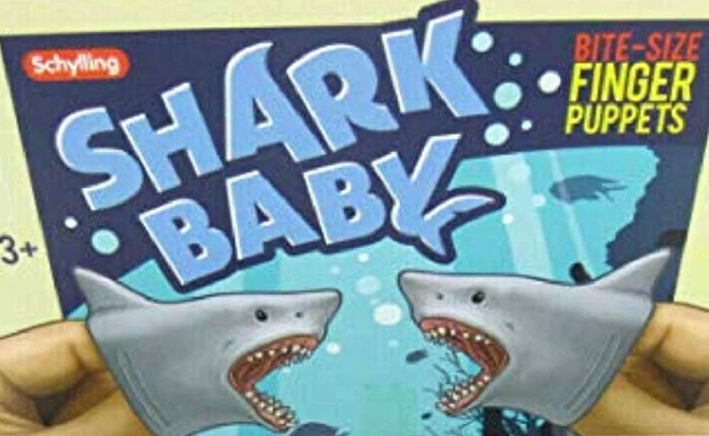 Schylling SC-SBFP Shark Baby Finger Puppet – Assorted Designs & Colors