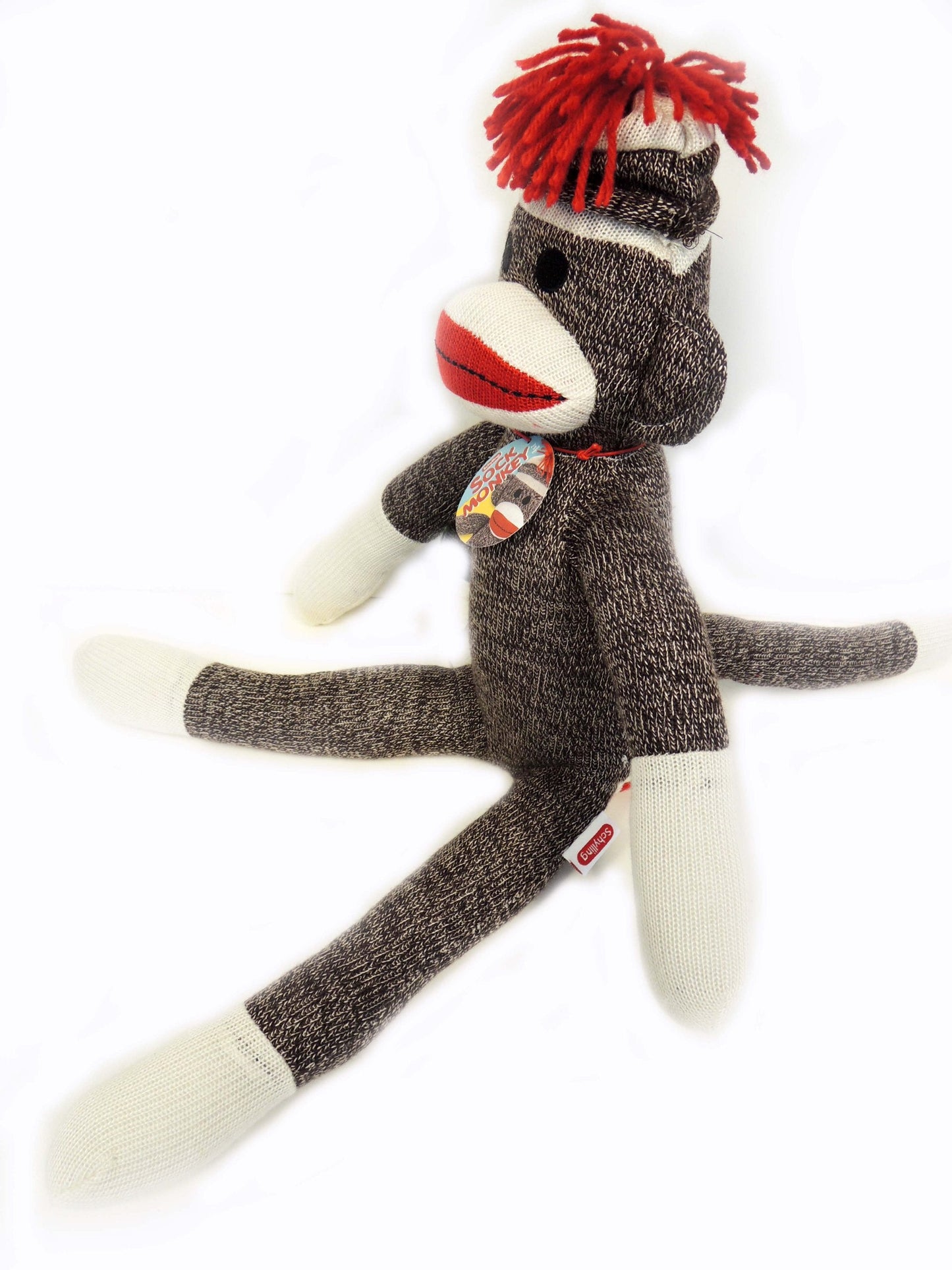 Schylling Classic 20-Inch Retro Sock Monkey - Knitted Texture, Original Look | Ages 12 Months+