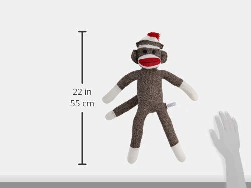 Schylling Classic 20-Inch Retro Sock Monkey - Knitted Texture, Original Look | Ages 12 Months+