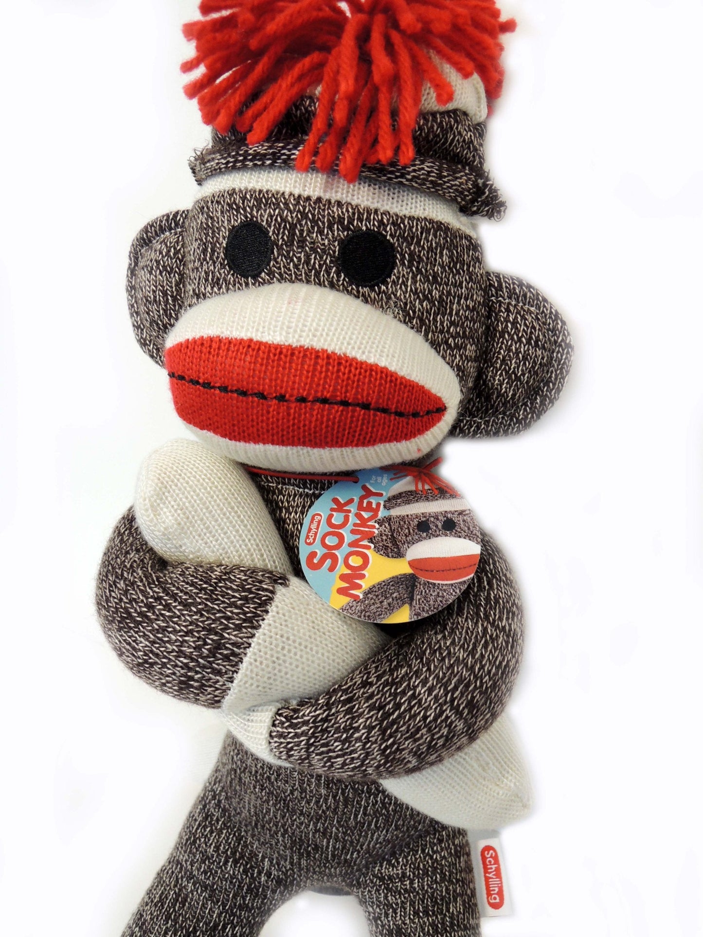 Schylling Classic 20-Inch Retro Sock Monkey - Knitted Texture, Original Look | Ages 12 Months+