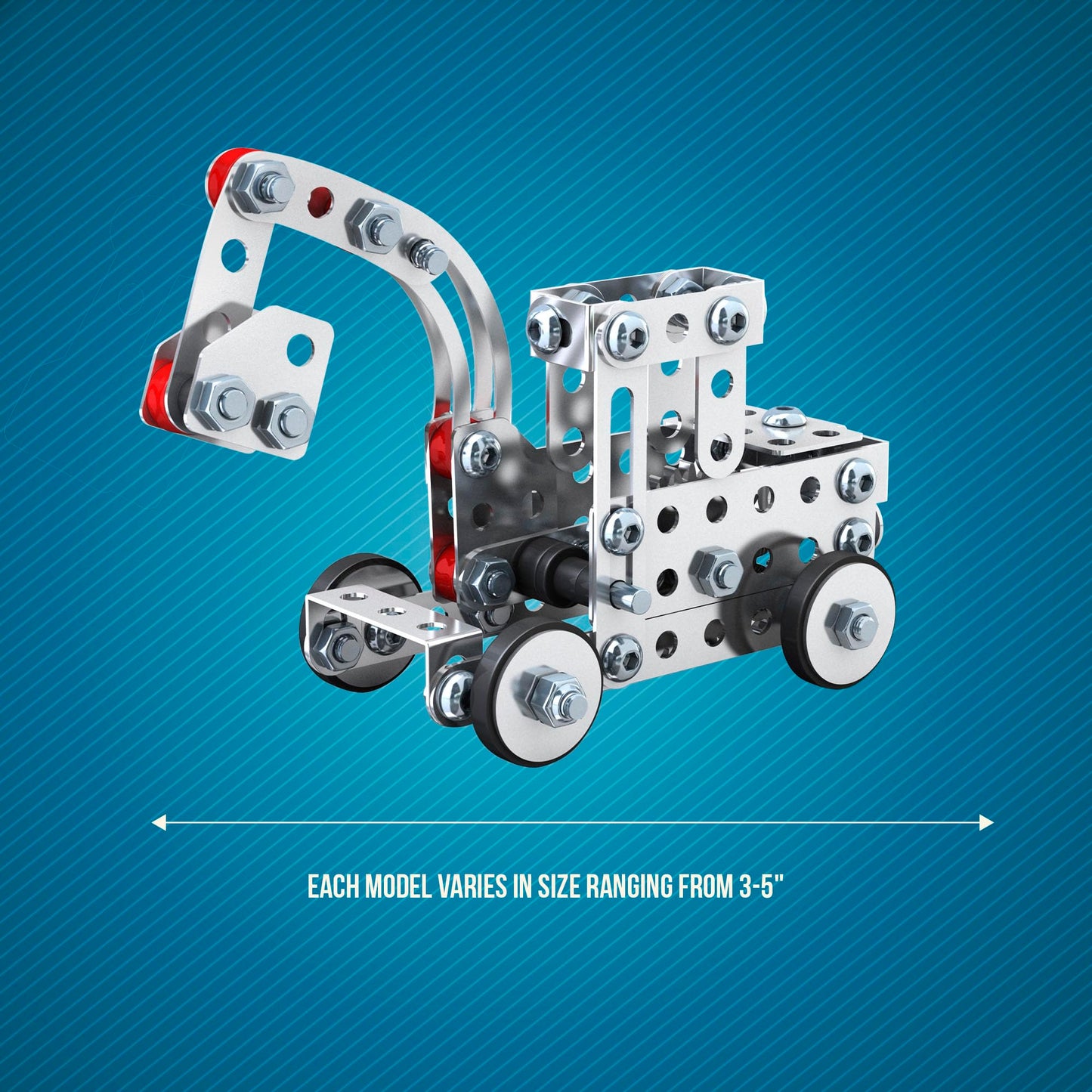 Schylling Steel Works Mechanical Multi-Model Set – 300 Pieces, 10 Models, Ages 8+
