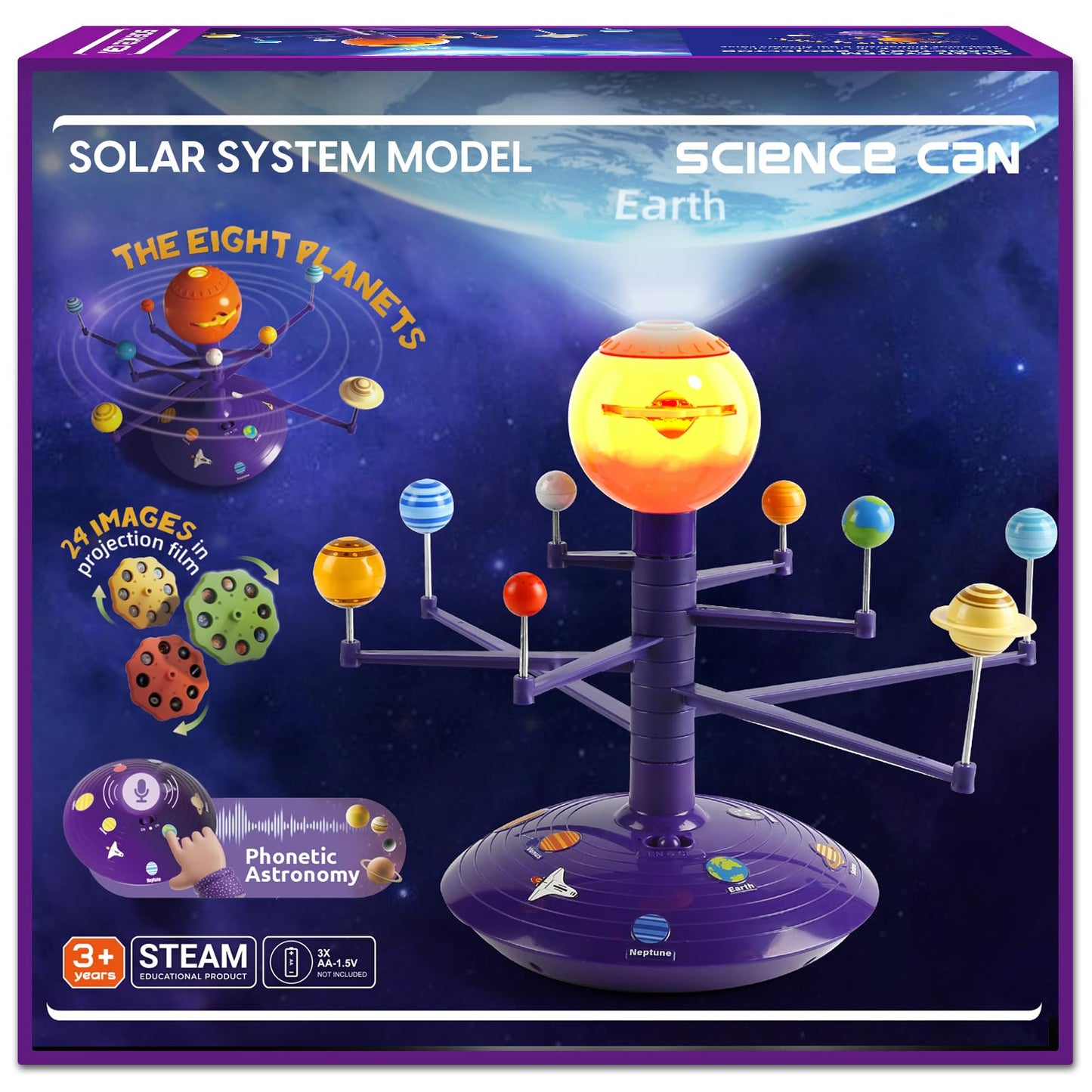 Science Can Solar System for Kids – Talking Planetarium Projector with 8 Planets