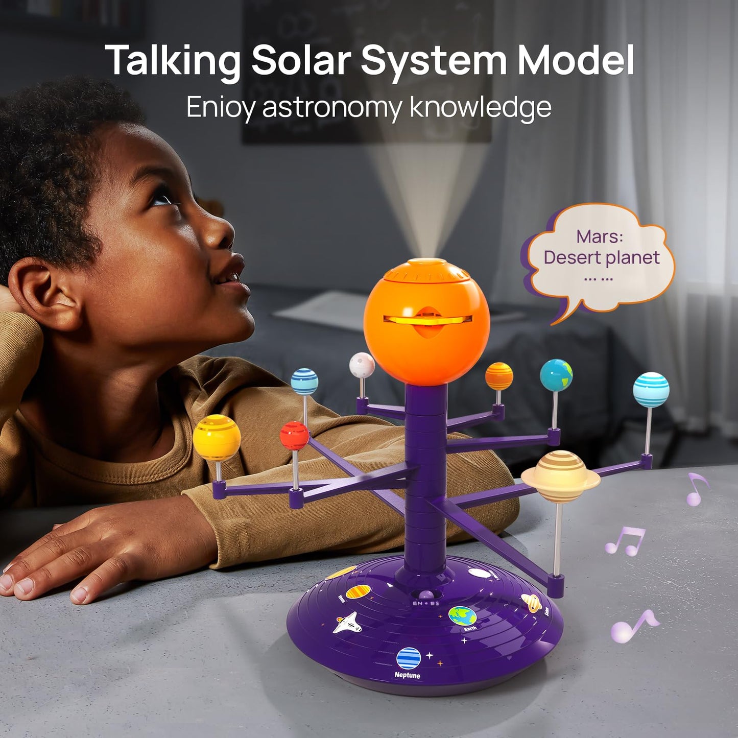 Science Can Solar System for Kids – Talking Planetarium Projector with 8 Planets