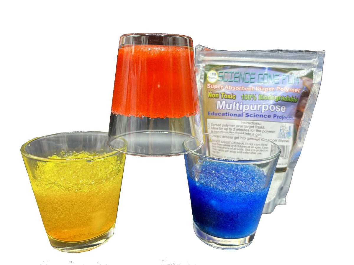 Science Gone Fun 150g Sodium Polyacrylate — Superabsorbent Diaper Polymer