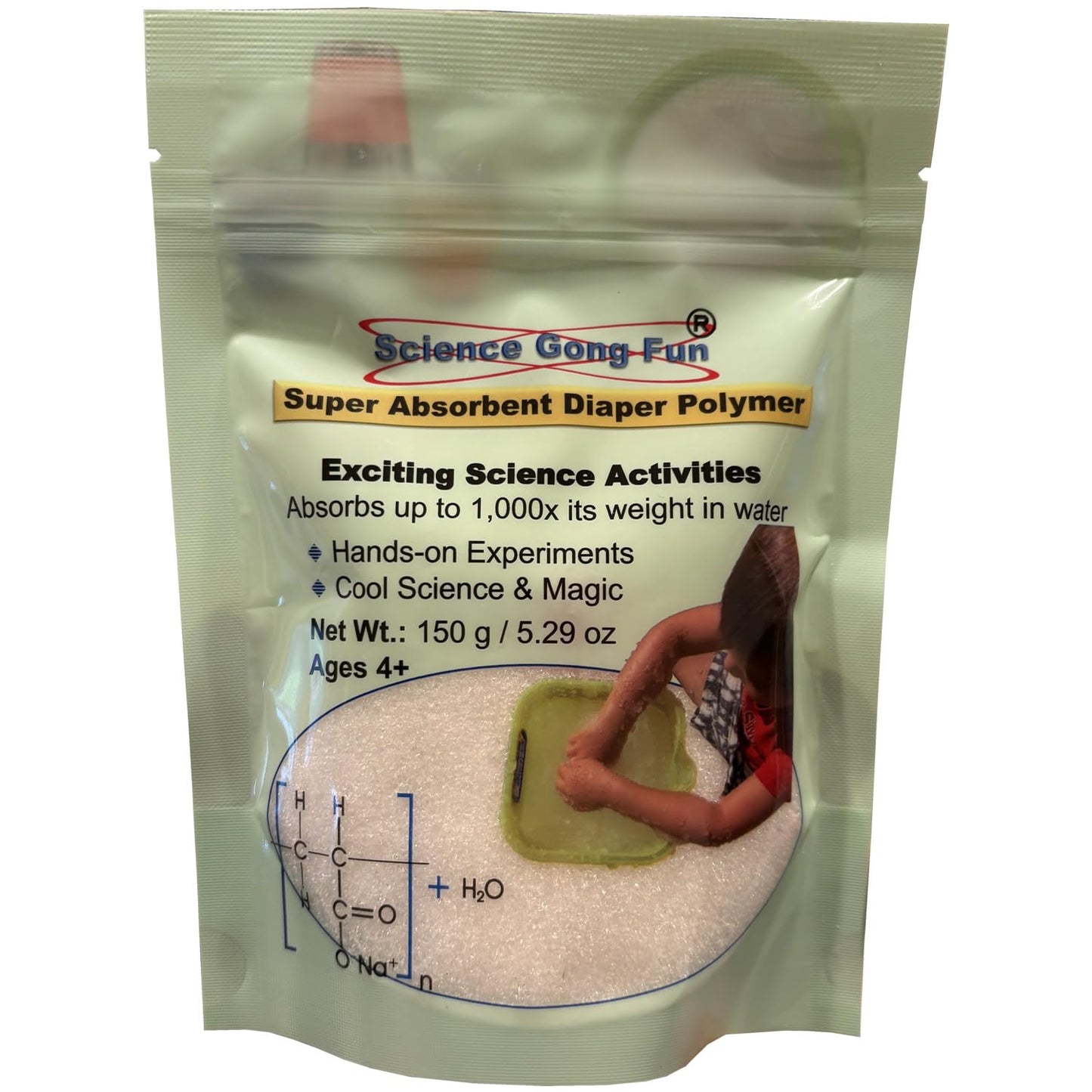 Science Gone Fun 150g Sodium Polyacrylate — Superabsorbent Diaper Polymer