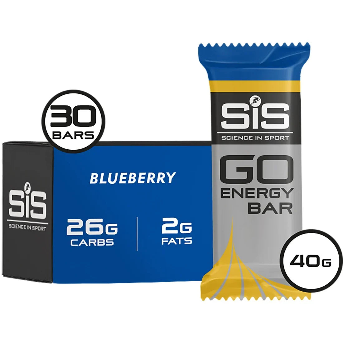Science in Sport GO Mini Energy Bar, 29x40g, Blueberry, best before 04/26, New but only 29 bars, open, scruffy box
