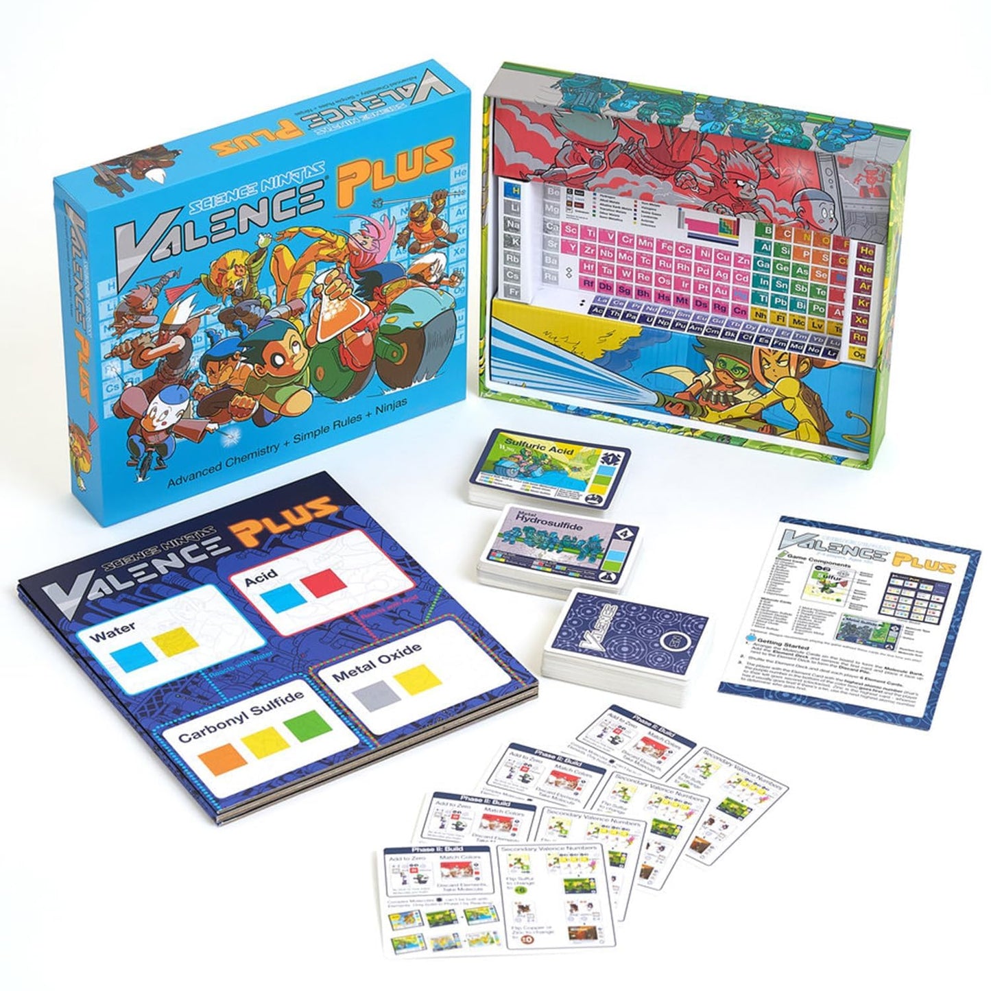 Valence Plus by Science Ninjas | Advanced Chemistry Card Game for Teens & Adults