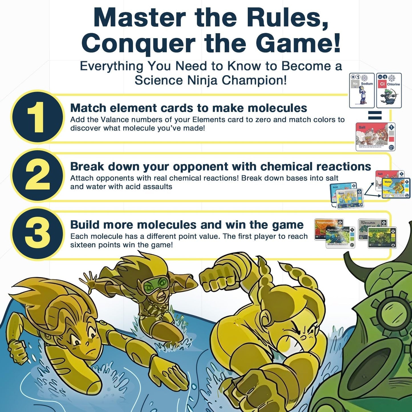 Valence Plus by Science Ninjas | Advanced Chemistry Card Game for Teens & Adults