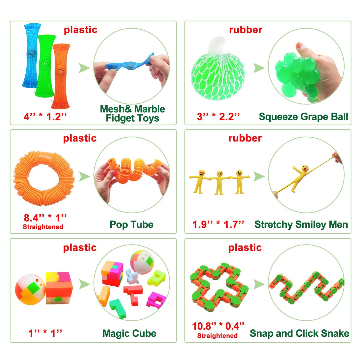 Scientoy Fidget Toy Set – 35 Pcs Sensory Toys for Focus, Anxiety Relief, and Classroom Rewards