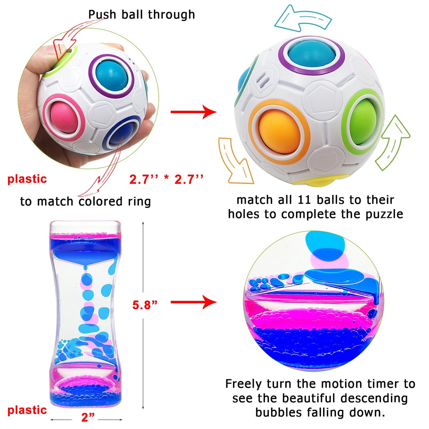 Scientoy Fidget Toy Set – 35 Pcs Sensory Toys for Focus, Anxiety Relief, and Classroom Rewards