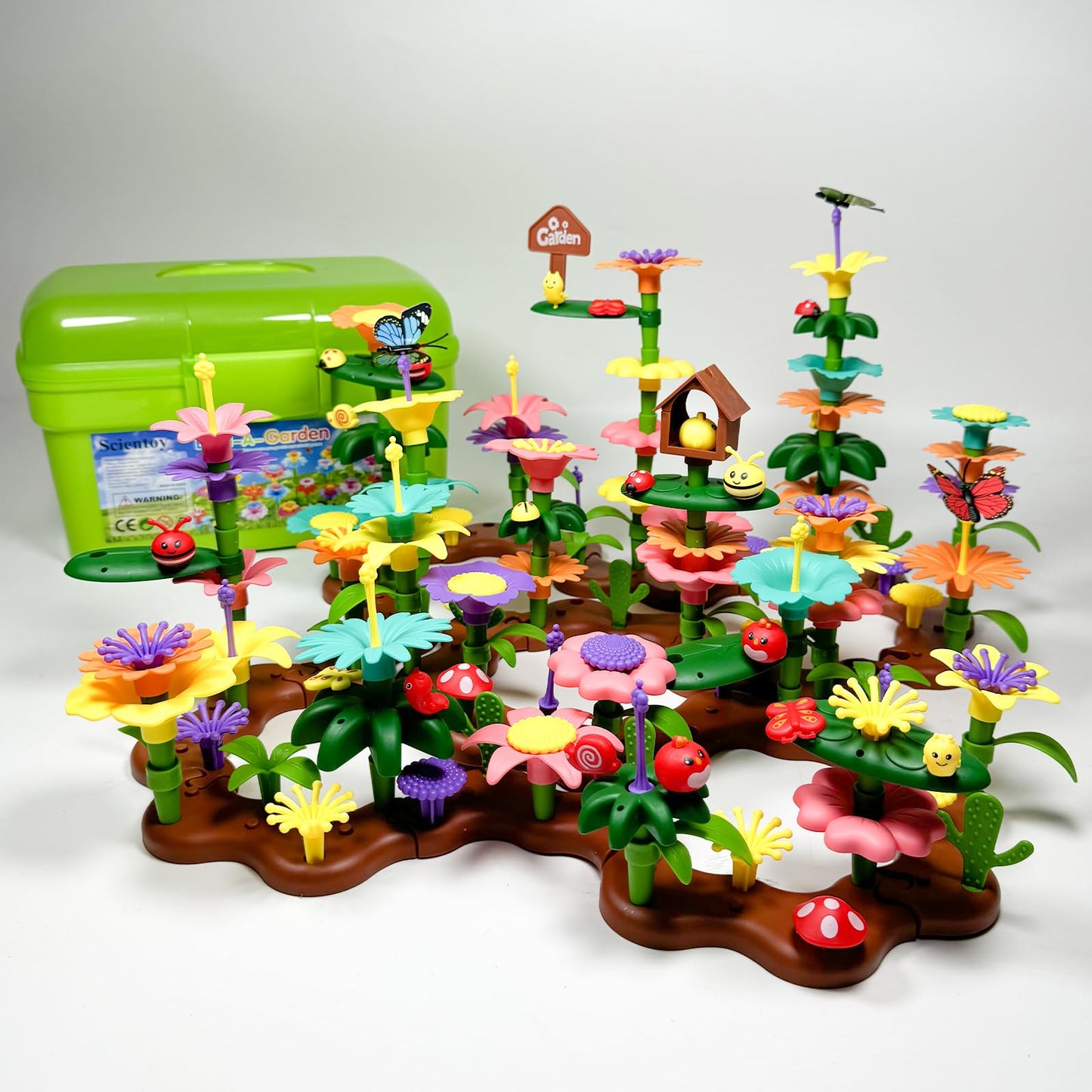 Scientoy Flower Garden Building Toys - 324 PCS for Ages 3-7 | Creative Garden Play